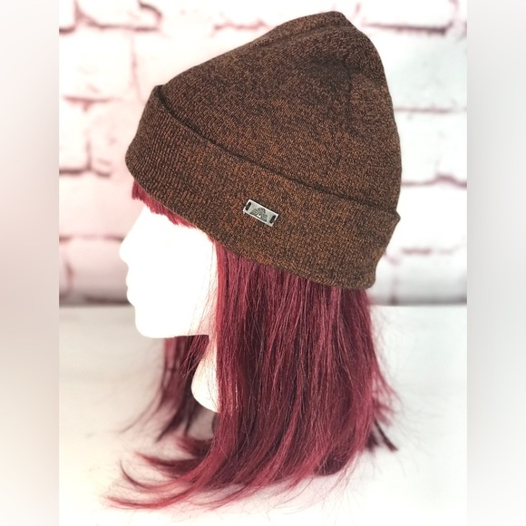 EASTERN MOUNTAIN SPORTS Unisex beanie knit cap hat  brown and black One Size NWT - Picture 1 of 16